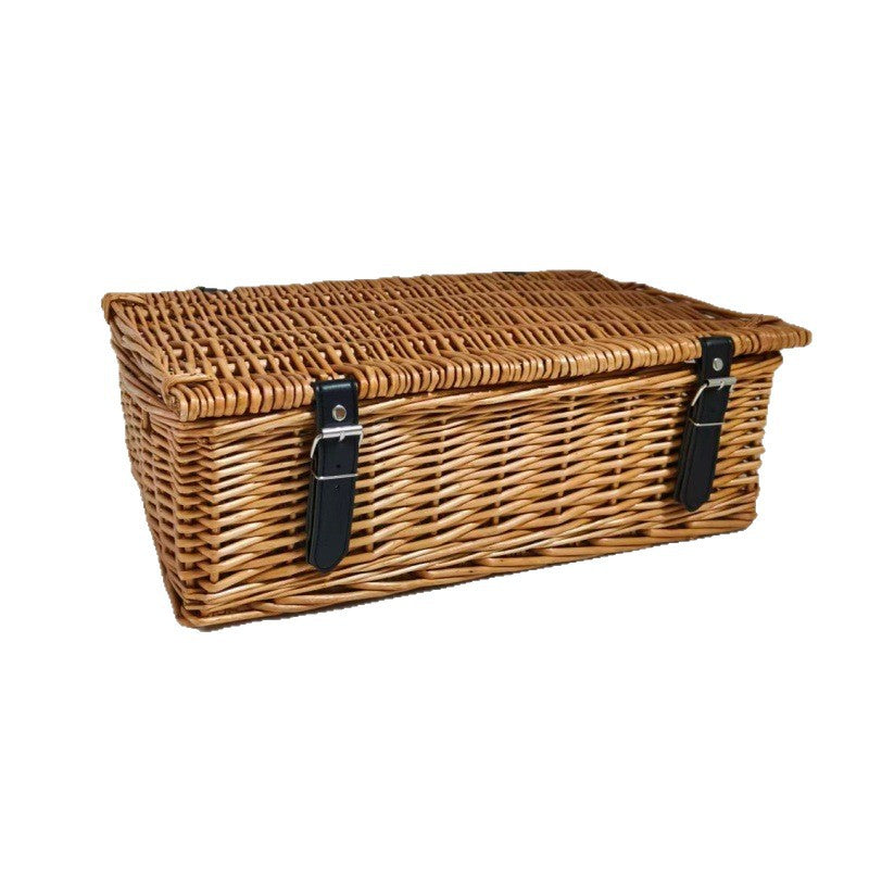 Wicker Picnic Basket, Garden and Home Decor -Wicker Storage Basket-Natural