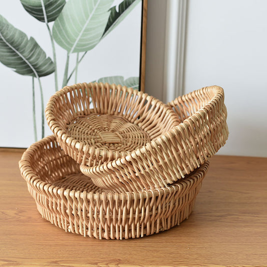 3Pcs Willow Basket,Garden and Home Decor -Wicker Storage Basket-Natural, storage baskets, flower baskets, fruit baskets, gift baskets