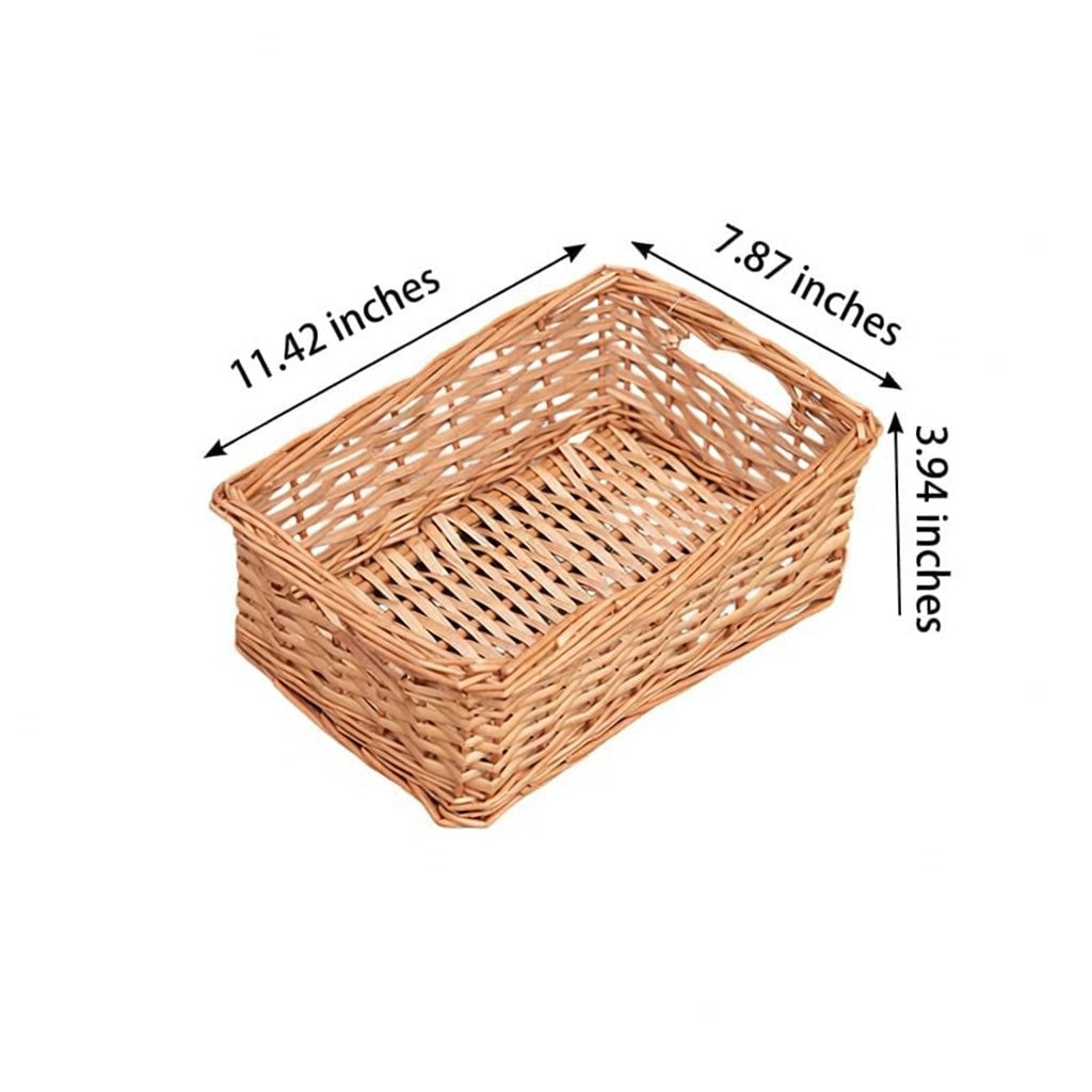 Willow Flower Girl Basket，Garden and Home Decor -Wicker Storage Basket-Natural, storage baskets, flower baskets, fruit baskets, gift baskets