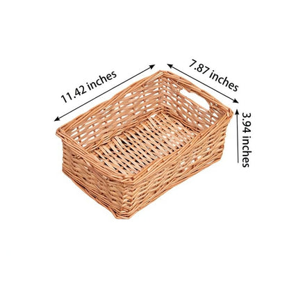 Willow Flower Girl Basket，Garden and Home Decor -Wicker Storage Basket-Natural, storage baskets, flower baskets, fruit baskets, gift baskets