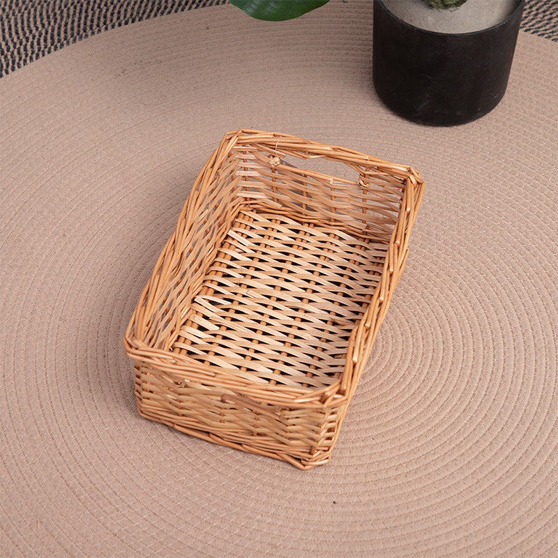 Willow Flower Girl Basket，Garden and Home Decor -Wicker Storage Basket-Natural, storage baskets, flower baskets, fruit baskets, gift baskets