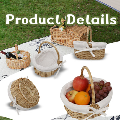 Willow Flower Girl Basket，Garden and Home Decor -Wicker Storage Basket-Natural, storage baskets, flower baskets, fruit baskets, gift baskets