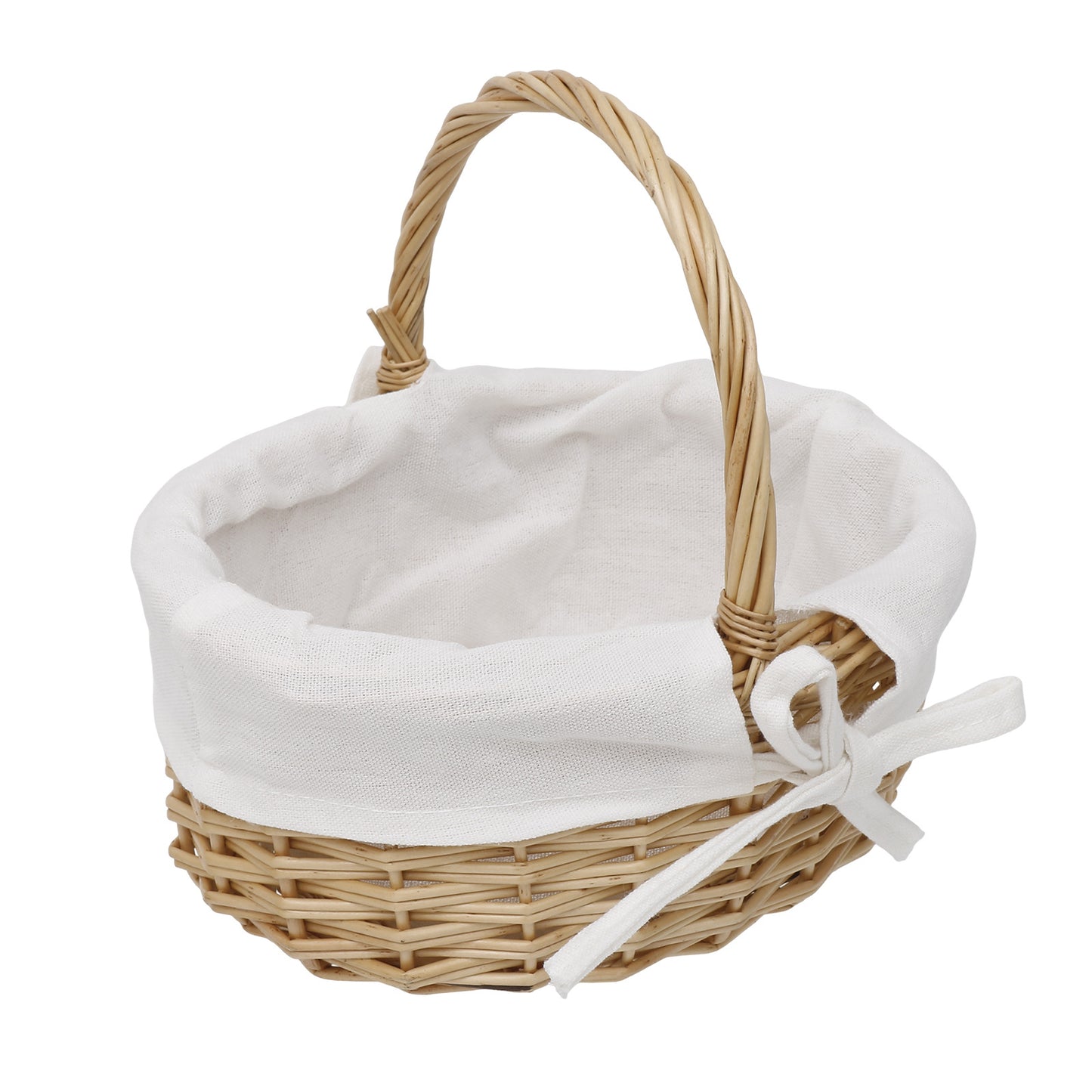 Willow Flower Girl Basket，Garden and Home Decor -Wicker Storage Basket-Natural, storage baskets, flower baskets, fruit baskets, gift baskets