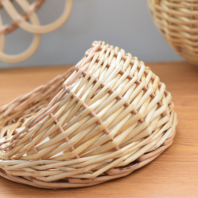 Willow Flower Girl Basket，Garden and Home Decor -Wicker Storage Basket-Natural, storage baskets, flower baskets, fruit baskets, gift baskets