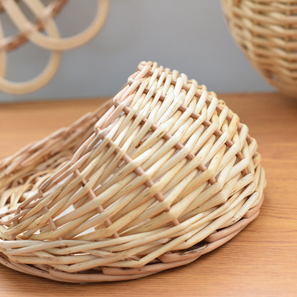 Willow Flower Girl Basket，Garden and Home Decor -Wicker Storage Basket-Natural, storage baskets, flower baskets, fruit baskets, gift baskets