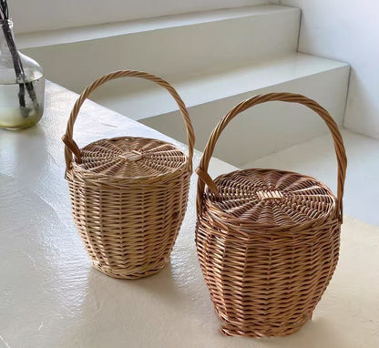 Willow Flower Girl Basket，Garden and Home Decor -Wicker Storage Basket-Natural, storage baskets, flower baskets, fruit baskets, gift baskets