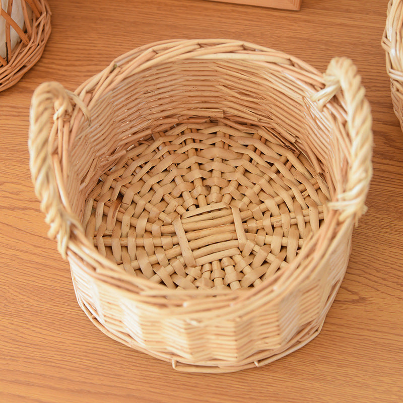 Willow Flower Girl Basket，Garden and Home Decor -Wicker Storage Basket-Natural, storage baskets, flower baskets, fruit baskets, gift baskets