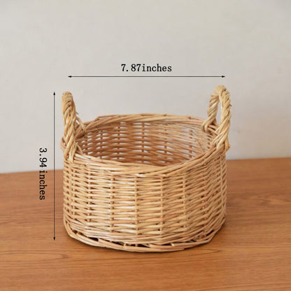 Willow Flower Girl Basket，Garden and Home Decor -Wicker Storage Basket-Natural, storage baskets, flower baskets, fruit baskets, gift baskets