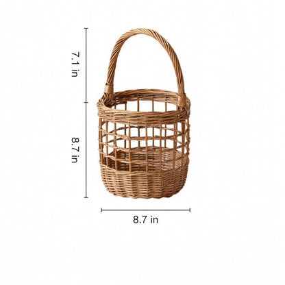 Willow Flower Girl Basket，Garden and Home Decor -Wicker Storage Basket-Natural, storage baskets, flower baskets, fruit baskets, gift baskets