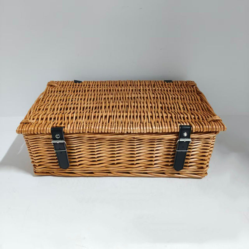 Wicker Picnic Basket, Garden and Home Decor -Wicker Storage Basket-Natural