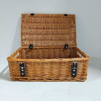 Wicker Picnic Basket, Garden and Home Decor -Wicker Storage Basket-Natural