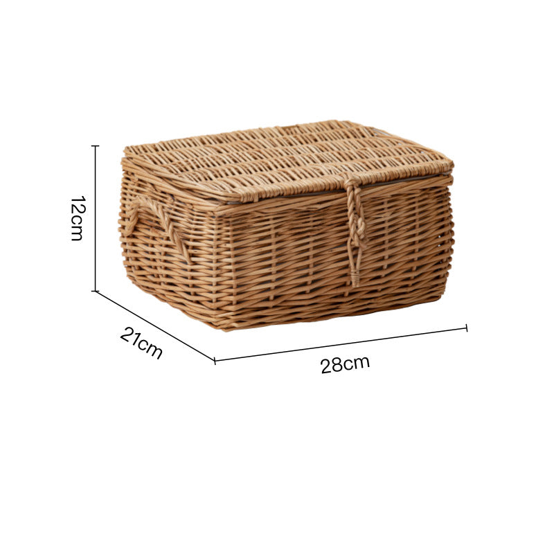 Wicker Picnic Basket, Garden and Home Decor -Wicker Storage Basket-Natural