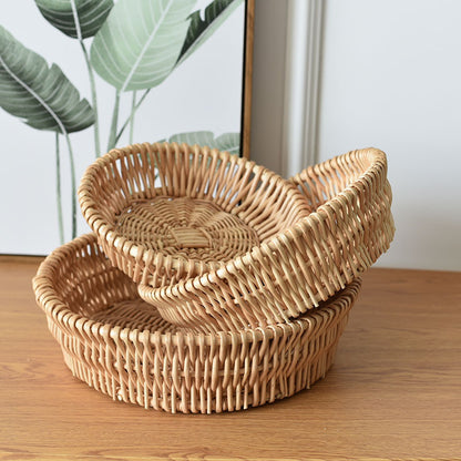3Pcs Willow Basket，Garden and Home Decor -Wicker Storage Basket-Natural, storage baskets, flower baskets, fruit baskets, gift baskets