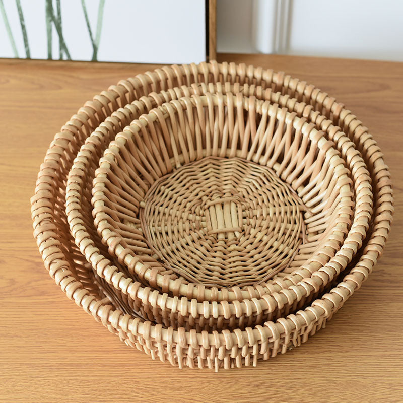 3Pcs Willow Basket，Garden and Home Decor -Wicker Storage Basket-Natural, storage baskets, flower baskets, fruit baskets, gift baskets