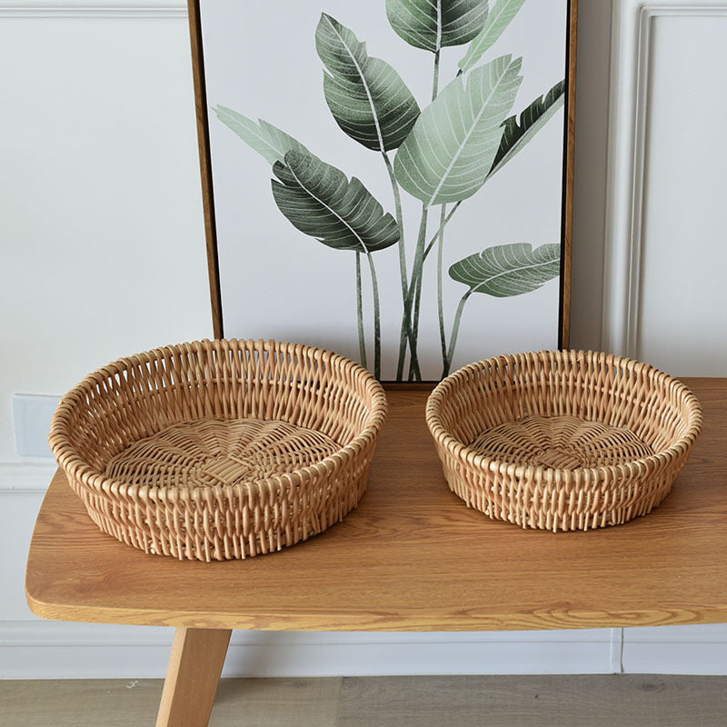 3Pcs Willow Basket，Garden and Home Decor -Wicker Storage Basket-Natural, storage baskets, flower baskets, fruit baskets, gift baskets