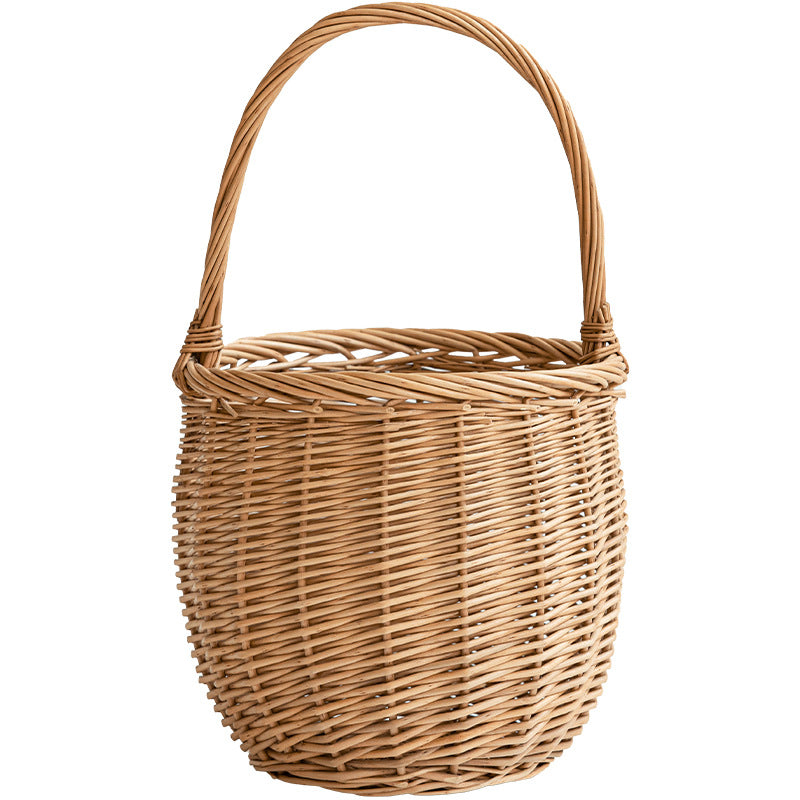 Willow Flower Girl Basket，Garden and Home Decor -Wicker Storage Basket-Natural, storage baskets, flower baskets, fruit baskets, gift baskets