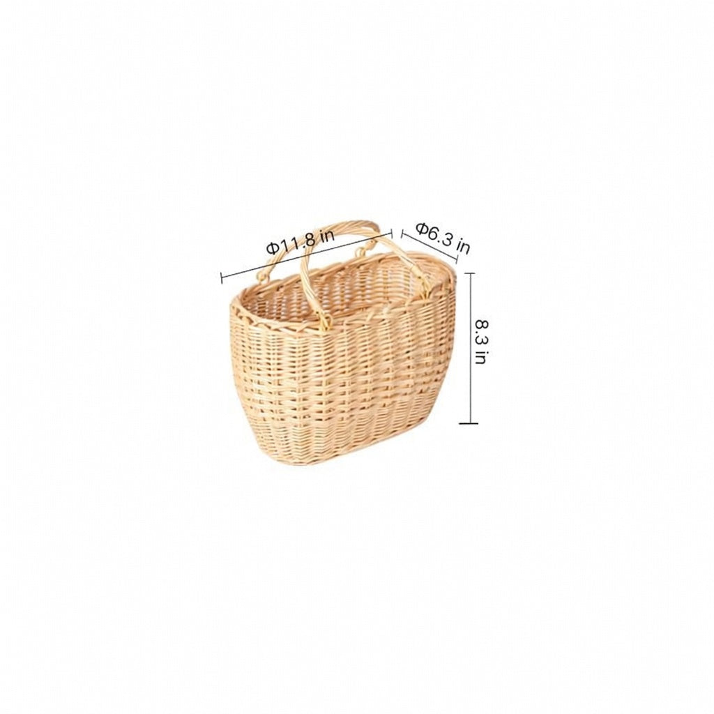 Willow Flower Girl Basket，Garden and Home Decor -Wicker Storage Basket-Natural, storage baskets, flower baskets, fruit baskets, gift baskets