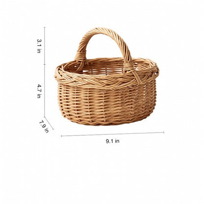 Willow Flower Girl Basket，Garden and Home Decor -Wicker Storage Basket-Natural, storage baskets, flower baskets, fruit baskets, gift baskets