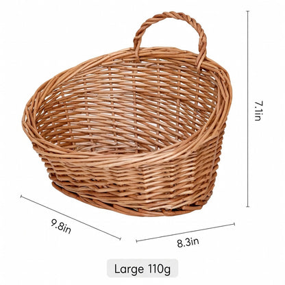 Willow Flower Girl Basket，Garden and Home Decor -Wicker Storage Basket-Natural, storage baskets, flower baskets, fruit baskets, gift baskets