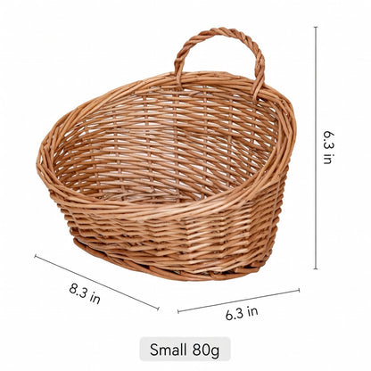 Willow Flower Girl Basket，Garden and Home Decor -Wicker Storage Basket-Natural, storage baskets, flower baskets, fruit baskets, gift baskets
