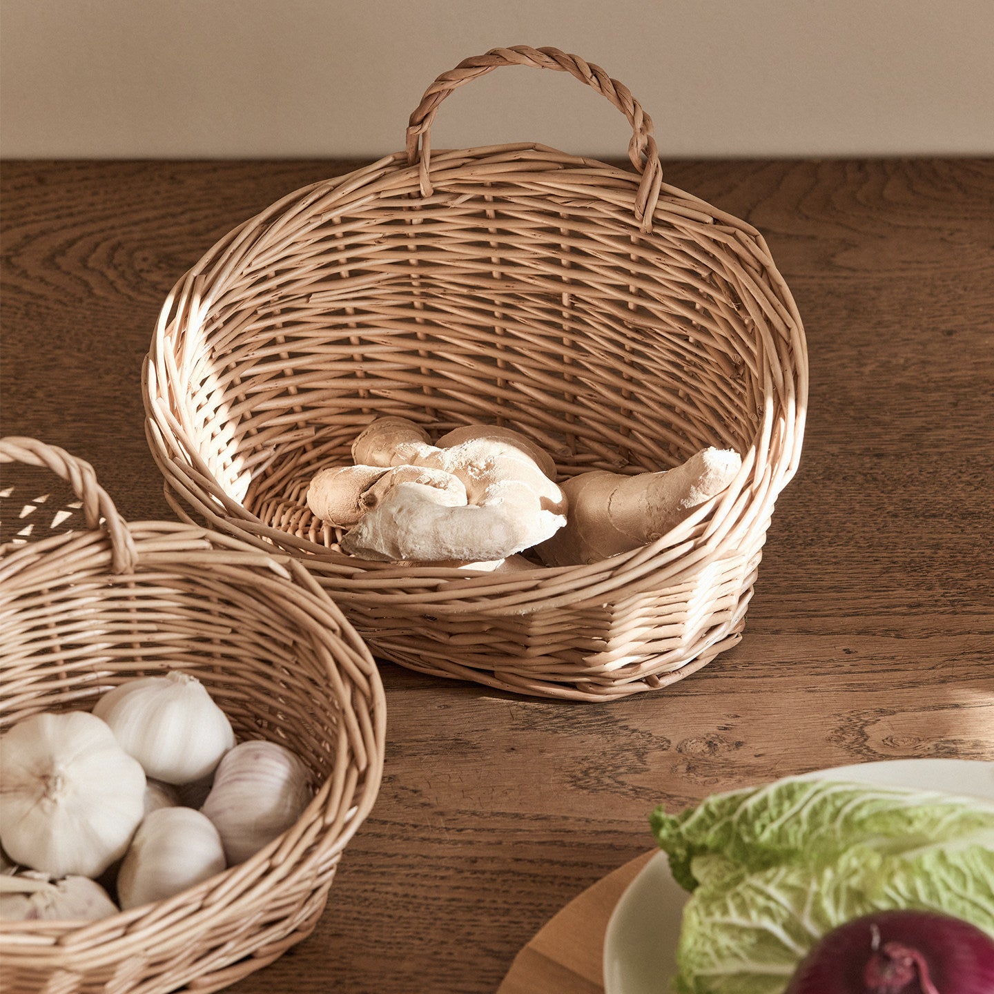 Willow Flower Girl Basket，Garden and Home Decor -Wicker Storage Basket-Natural, storage baskets, flower baskets, fruit baskets, gift baskets
