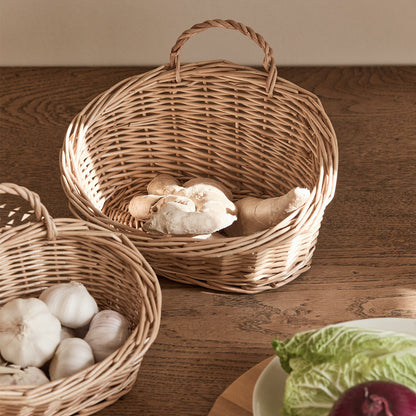 Willow Flower Girl Basket，Garden and Home Decor -Wicker Storage Basket-Natural, storage baskets, flower baskets, fruit baskets, gift baskets