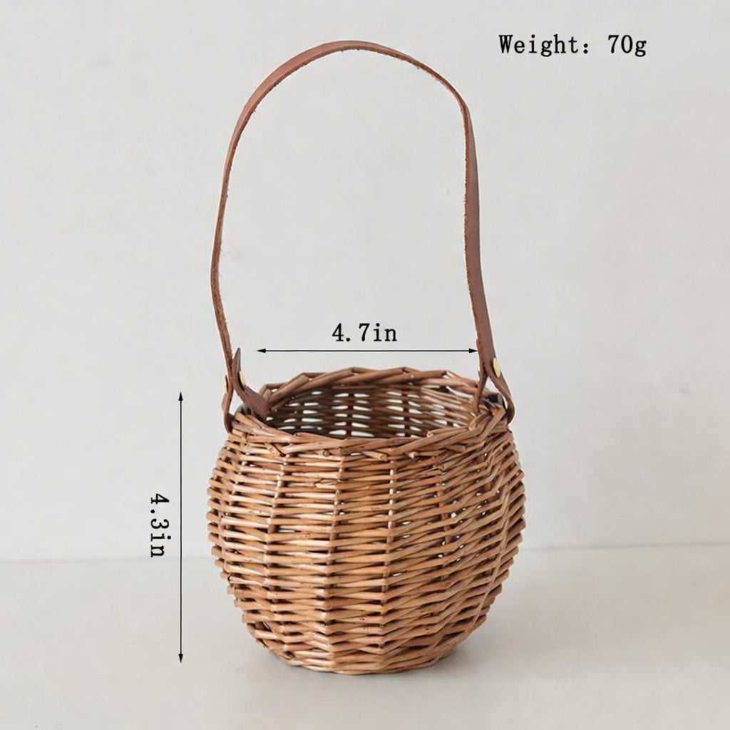 Willow Flower Girl Basket，Garden and Home Decor -Wicker Storage Basket-Natural, storage baskets, flower baskets, fruit baskets, gift baskets