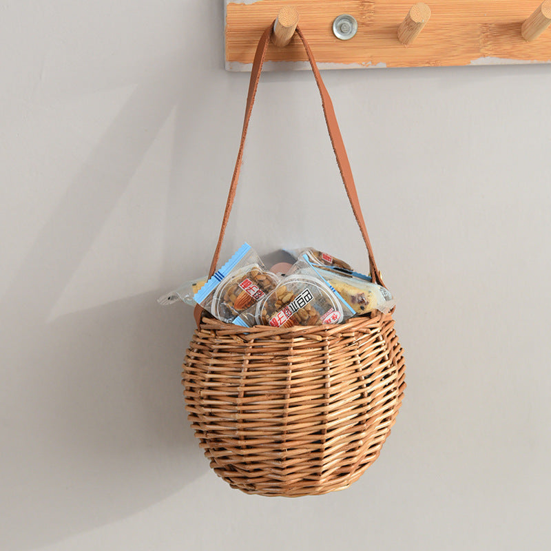 Willow Flower Girl Basket，Garden and Home Decor -Wicker Storage Basket-Natural, storage baskets, flower baskets, fruit baskets, gift baskets
