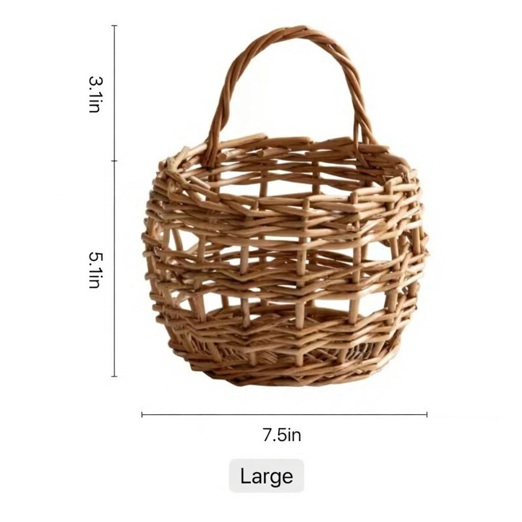 Willow Flower Girl Basket，Garden and Home Decor -Wicker Storage Basket-Natural, storage baskets, flower baskets, fruit baskets, gift baskets