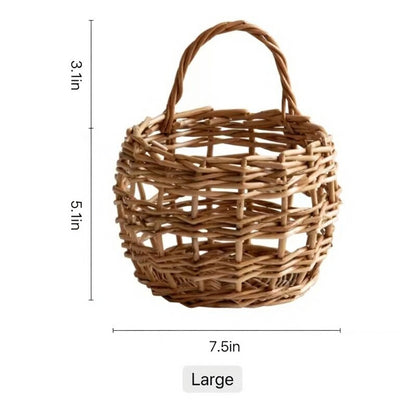 Willow Flower Girl Basket，Garden and Home Decor -Wicker Storage Basket-Natural, storage baskets, flower baskets, fruit baskets, gift baskets