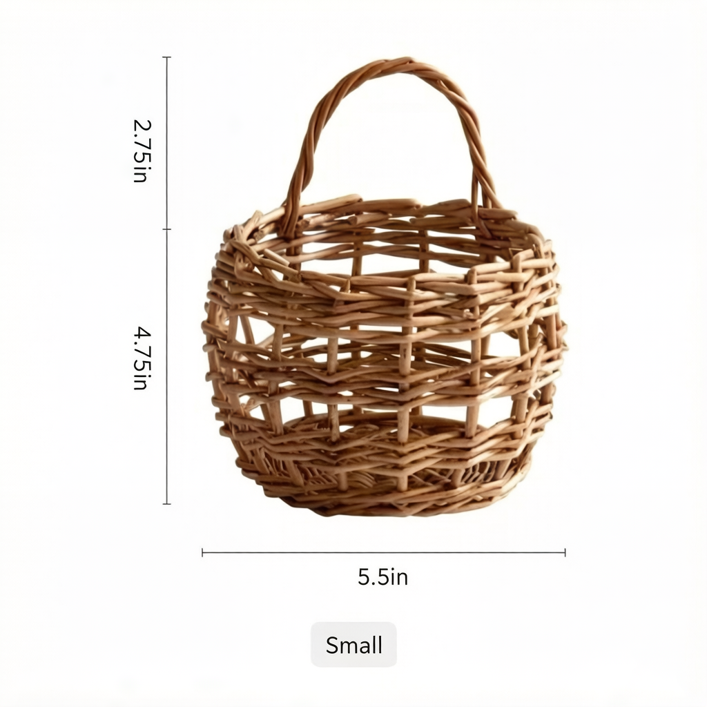 Willow Flower Girl Basket，Garden and Home Decor -Wicker Storage Basket-Natural, storage baskets, flower baskets, fruit baskets, gift baskets