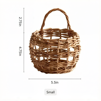 Willow Flower Girl Basket，Garden and Home Decor -Wicker Storage Basket-Natural, storage baskets, flower baskets, fruit baskets, gift baskets