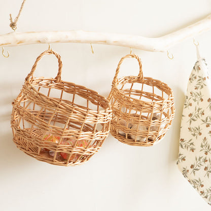 Willow Flower Girl Basket，Garden and Home Decor -Wicker Storage Basket-Natural, storage baskets, flower baskets, fruit baskets, gift baskets