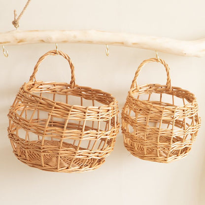Willow Flower Girl Basket，Garden and Home Decor -Wicker Storage Basket-Natural, storage baskets, flower baskets, fruit baskets, gift baskets