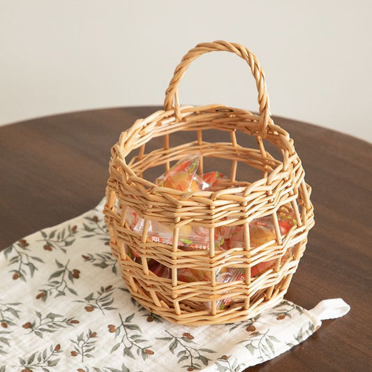 Willow Flower Girl Basket，Garden and Home Decor -Wicker Storage Basket-Natural, storage baskets, flower baskets, fruit baskets, gift baskets